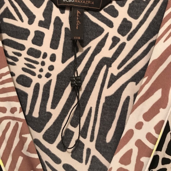 BCBGMaxAzria Adele wrap dress XXS color block - Picture 2 of 6